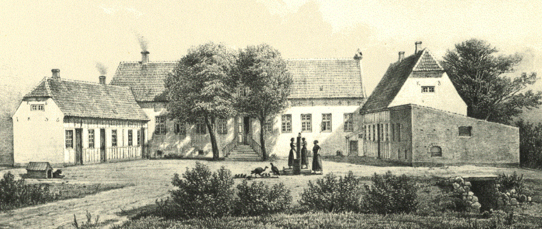 Historisk illustration fra Vraa Slot