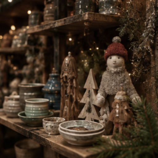 Håndlavede produkter på julemarkedet